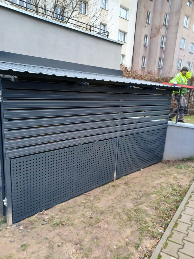 realizacja budowy wiat smietnikowych poznan rabski