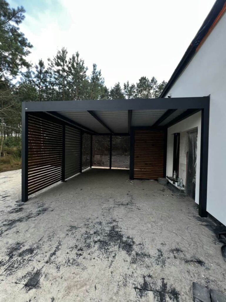 wiaty garaze przy domu samochodowa